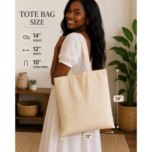 Floral Cotton Tote  | Everyday Canvas  | Book Bag | Reusable Grocery Tote